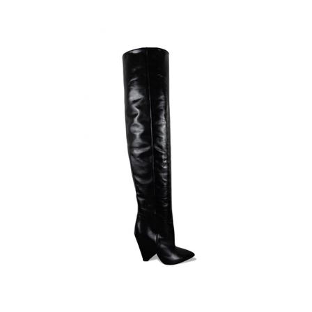 Saint Laurent, Niki 105 Over-the-Knee Boots Czarny, Kobieta, Rozmiar: 36 EU