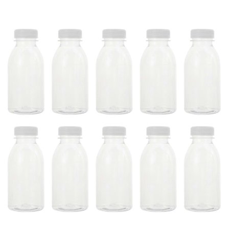 10 st 300 ml Juiceförvaringsflaskor Mjölkflaskor Transparenta Dryckesflaskor