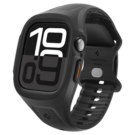 Spigen Apple Watch 46mm Series 10 Armband Liquid Air Pro - Svart