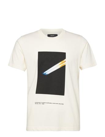 Heavy Twin Art Tee T-shirts Short-sleeved Beige Mads Nørgaard