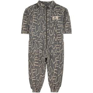 Kids - Bobo Choses Fun Letters Allover Fleece Overall December Sky 4-5 Years - All in ones - 4-5 years - Grey - Junge