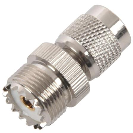TNC hane till PL259 UHF hona adapterkontakt, silver-WELLNGS