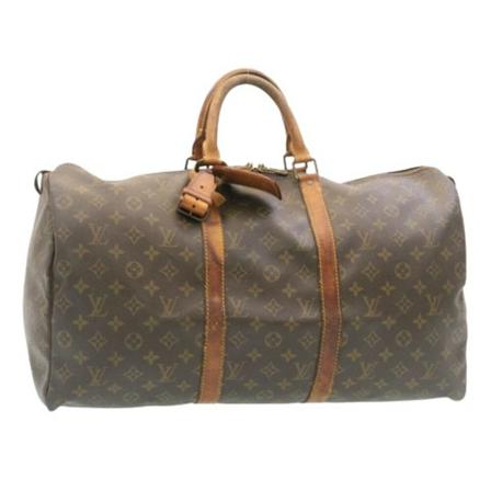 Louis Vuitton Vintage, Pre-owned Keepall 50 Bruin, Dames, Maat:ONE Size,leer