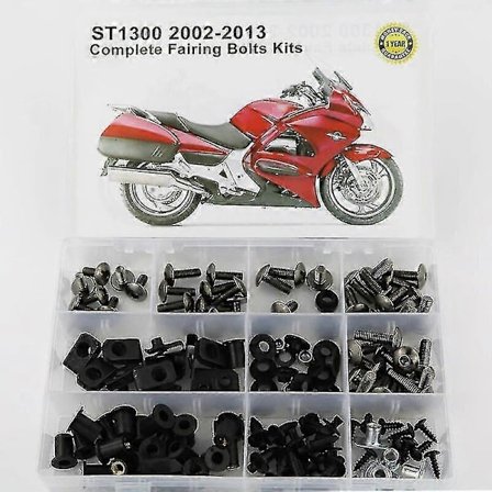 TIB Passar HONDA ST1300 2002-2013 Motorcykel Komplett Kåpa Full Fairing Bultar Kit Täcker Skruvar Muttrar Fairing Klämmor (FMY)