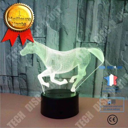 TD 3D Colorful Night Light Galopphäst