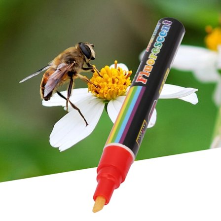 Högkvalitativ Plast B Queen Marker Pen Mark Färgverktyg Biodlingsverktyg 8 Färger (Röd)