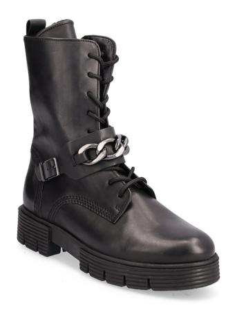 Laced Mid Boot Shoes Boots Ankle Boots Laced Boots Brun Gabor