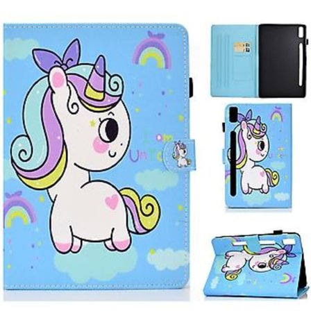 Farvet Tegning PU Tablet Etui Til Lenovo Tab M9 Til Lenovo Tab M9 (Regnbue Enhjørning)