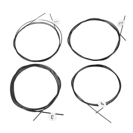 Ukulele-kielet Musta Nylon Lämmin Rikkas Ääni Universaali Ukulele Kitara Vaihtokielet