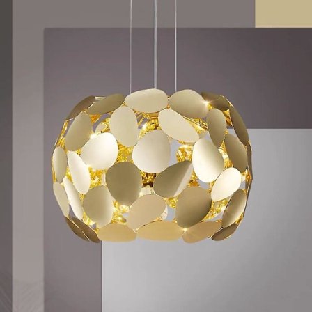 LED-Hänglampa Modern Guld 47cm Globe Lykta Rostfritt