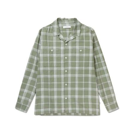 Wood Wood, Dylan plaid straight shirt Groen, Heren, Maat:S