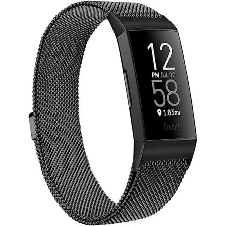 Svart rem kompatibel med Fitbit Charge 4 / Fitbit Charge 3 / Charg