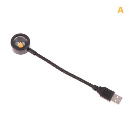 1 Stk Solnedgangslampe LED USB Nattlys Vegg Atmosfærelys Yellow