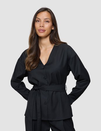 Shaping New Tomorrow - Dam - Skye Belted Overshirt - Black - Storlek S