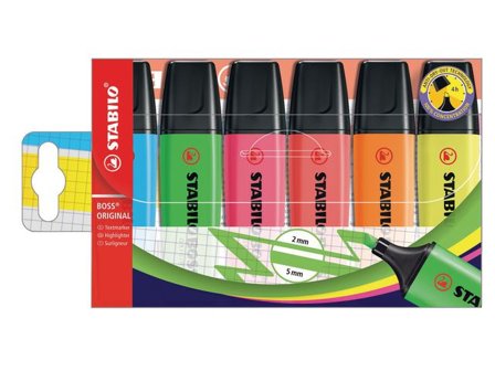 STABILO Överstrykningspenna neon 6/fp - Lyreco - Kontorsmaterial - Pennor - Överstrykningspennor