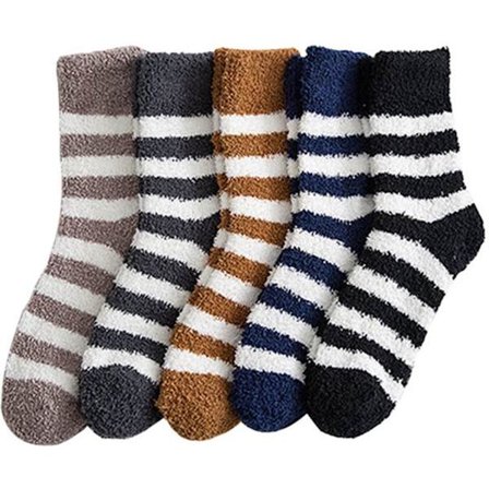 5-par sokkesett - Varme vintersokker - Koselige fleecesokker