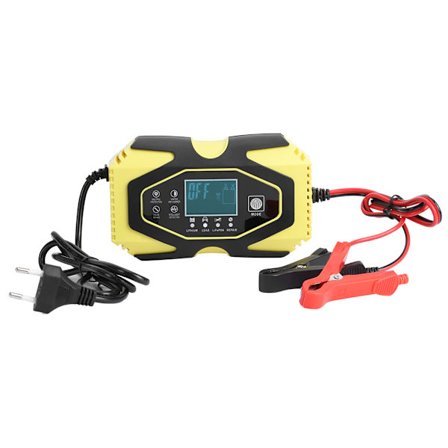 AGM Hurtiglader 12V 6A 24V 3A Motorsykkel Bilbatteri Reparasjon 100V‐240V EU-kontakt