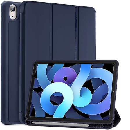 Kompatibel med Ipad Air 4:e generationens fodral 2020 med pennhållare, Ipad Air4 10,9 tums fodral, Stöttåligt smart skal