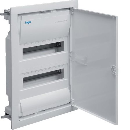 Hager VH12NN Normkapsling 12 moduler/rad, for hulvegg 1 rad, Elfordeling & strømforsyning