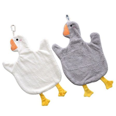 2 stk. Andeformede håndklæder, tørrehåndklæder, koralfløjlshåndklæder, hurtigtørrende 25*36cm