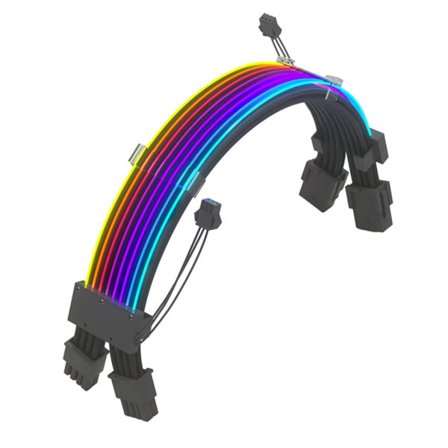 GPU-kabel Hovedkortforlengelse ARGB-kabel PSU ARGB-forlengelse med strømpe