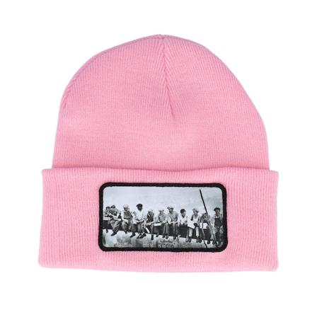 Public Domain - Rosa cuff Beanie - Lunch Atop A Skyscraper Beanie Classic Pink Cuff @ Hatstore