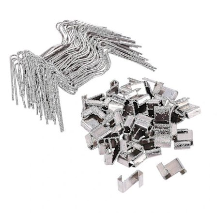 100 stk Rustfritt Stål Drivhus Glassrute FesteklemmerBY