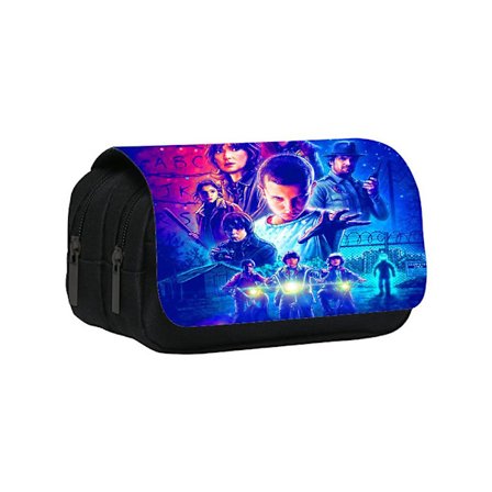 Stranger Things 4 Blyantsæske Stor Kapacitet Dobbelt Lag Blyant-æske Stationery Taske Til Drenge Piger