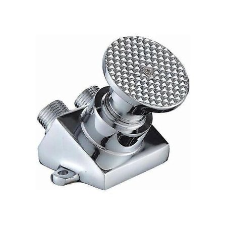 Pedalventil for rustfritt stål armatur, fotbetjent pedalventil som viser vannbesparende og hurtigstrømningsteknologi for kjøkken og bad