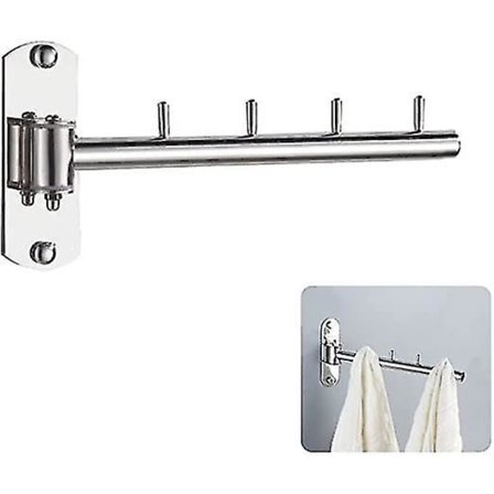 Veggmontert Svingbar Klesstativ i Rustfritt Stål