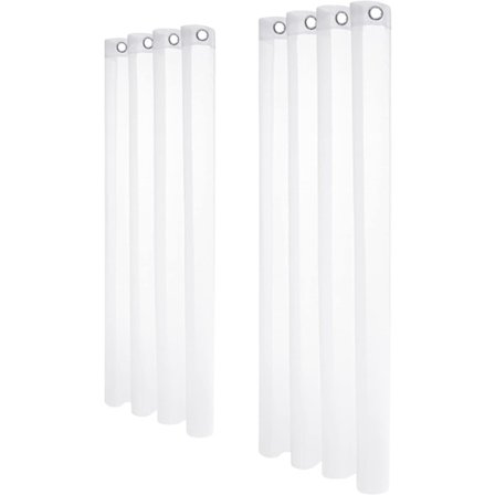 Sæt med 2 hvide voilegardiner med øjer Børnevoilegardiner 140x180cm