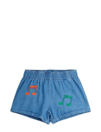 Mini Rodini | Note Emb Lightweight Denim Shorts | 80/86