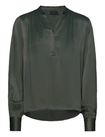 Lr-Amira Bluse Langermet Grønn Levete Room*Betinget Tilbud