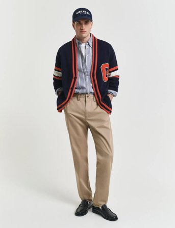 GANT Regular Twill Chinos - Beige - 38 x 34