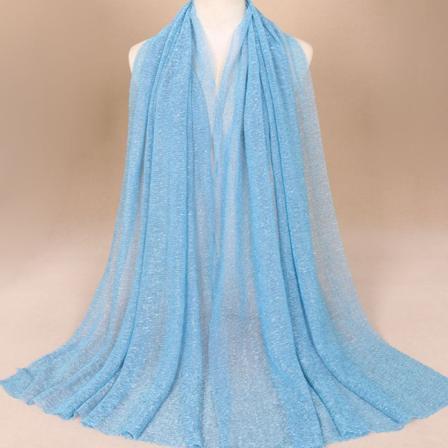 Dame skjerf sjal vår/sommer pustende nylon monokrom Sky Blue 200-75cm