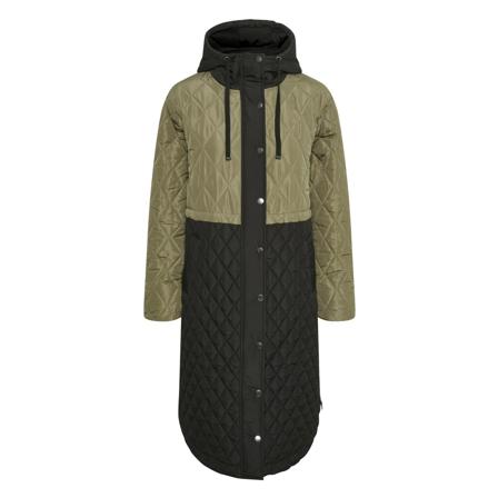 Kaffe, KAleona Quilted Coat Czarny, Kobieta, Rozmiar: S