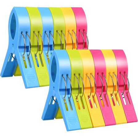 8 Pakk Store Klesklyper Håndkleklyper Strandhåndkleklyper, Vindtette Klyper På Strand Og Solsenger For Vask, B