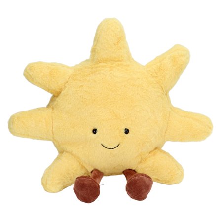 Sun Shaped Plush Toy Soft Skin-Friendly Cute Cartoon Decorative Stuffed Doll Pillow for Kids Room Car Office