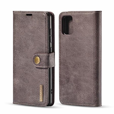 DG.MING Split nahkainen lompakkokotelo Samsung Galaxy A51 - Harmaa