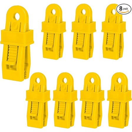 Utendørs teltklips, baldakinklips, fast plastclips, 8 stk