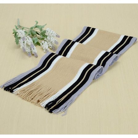 Højkvalitets Stribede Halstørklæder - Fire Farver, Unisex