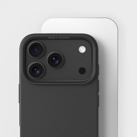 Eco-Friendly Phone Case Black Plant-Based Cover & Screen Protection, iPhone 17 Pro