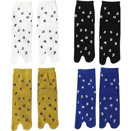 Flip-Flop Sokker Split Toe Tabi Sokker Ninja Geta Sokker 4-Par