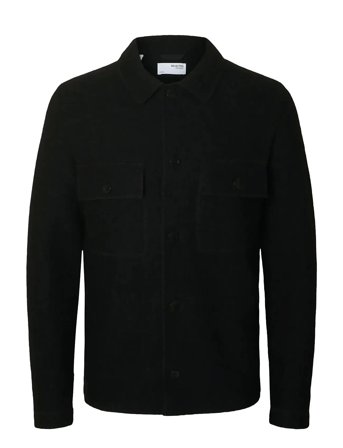 Slmnealy Ls Knit Workwear Cardigan Noos Black Selected