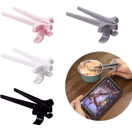 4 stk. finger snacks spisepinde til gamere, snack clips kartoffelchips ekstra controllere gaming tilbehør