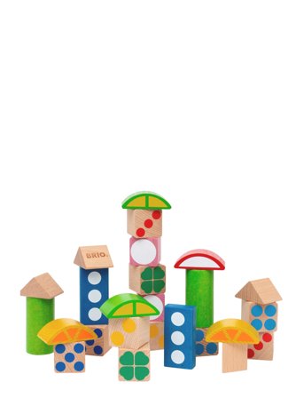 BRIO Brio 30112 25 Mønstrede Træklodser - Multi/patterned - ONE SIZE