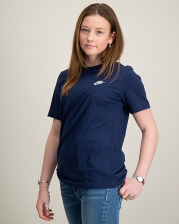 Nike K Nsw Tee Emb Futura Lbr Blå T-skjorter Jente - Kids Brand Store