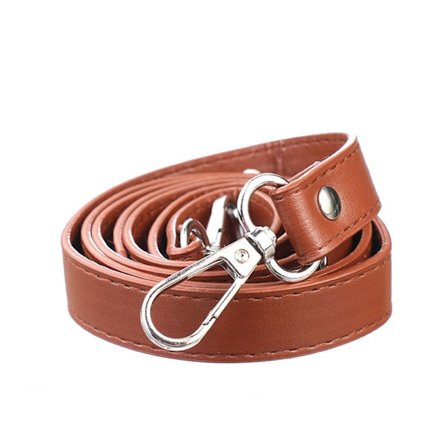 120 cm lærreim håndveske belter BRUN&SØLV