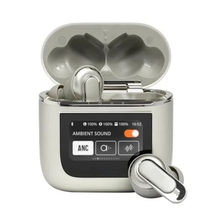 Uusi Tour PRO 2 täysin langaton Bluetooth-kuulokemikrofonin näyttö, beigen kultainen