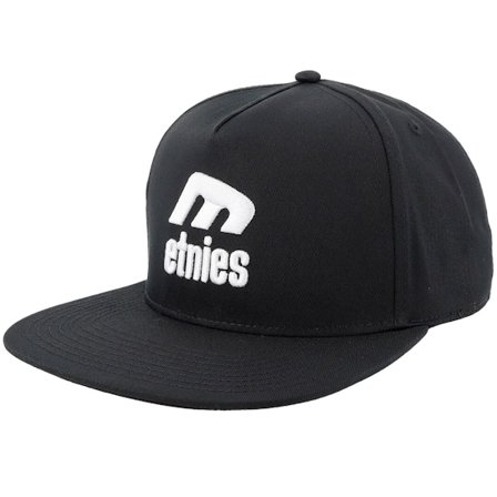 Etnies - Preto snapback Boné - Icon Cap Black/White Snapback @ Hatstore